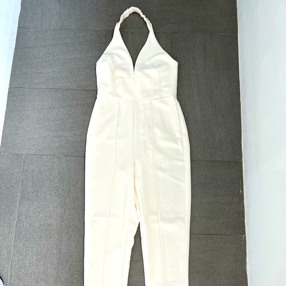 Women One Clothing halter Jumpsuit Size Small - color - bone white